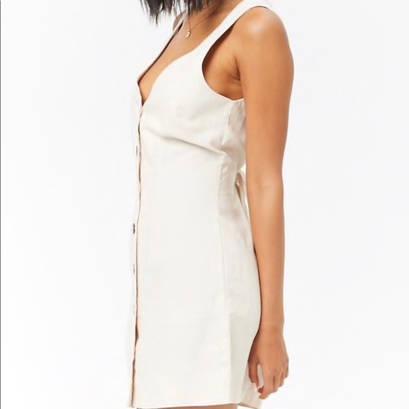 Sleeveless Button-Front Linen Dress - Picture 3 of 4